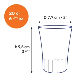 Amalfi - Tasse en verre transparent 20 cl