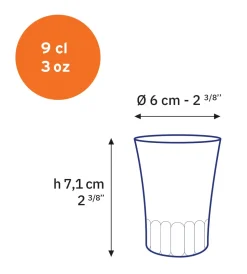 Amalfi - Tasse en verre transparent 9 cl