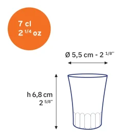 Amalfi - Tasse en verre transparent 7 cl
