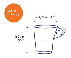 Caprice - Tasse en verre transparent 22cl