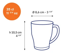 Cosy - Mug en verre transparent 35 cl