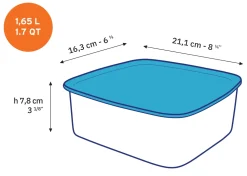 Freshbox - 3 boites de conservation rectangulaires multi-tailles