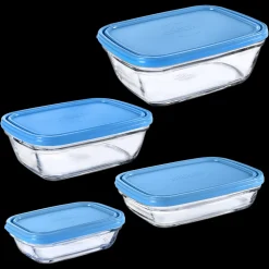 Freshbox - 4 boîtes de conservation rectangulaires multi-tailles