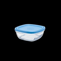 Freshbox - Boite de conservation carrée couvercle bleu 61cl