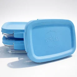 Freshbox - Boite de conservation à ailette couvercle bleu 0.8L