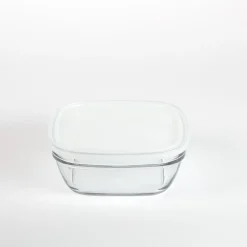 Freshbox - Boite de conservation carrée couvercle blanc 1,15L