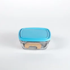 Freshbox - Boite de conservation carrée couvercle bleu 1,15L