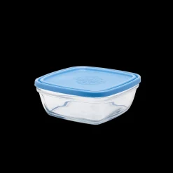 Freshbox - Boite de conservation carrée couvercle bleu 1,15L