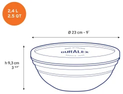 Freshbox - Boite de conservation ronde couvercle bleu 2,4L