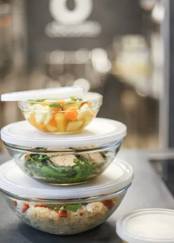 Freshbox - Boite de conservation ronde couvercle blanc 97cl