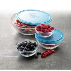 Freshbox - Boite de conservation ronde couvercle bleu 31cl