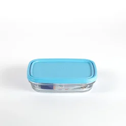 Freshbox - Boite de conservation rectangulaire couvercle bleu 80cl