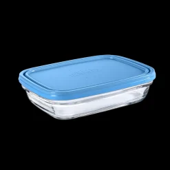 Freshbox - Boite de conservation rectangulaire couvercle bleu 80cl