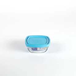 Freshbox - Boite de conservation carrée couvercle bleu 30cl