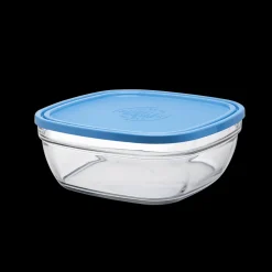 Freshbox - Boite de conservation carrée couvercle bleu 3,1L