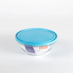 Freshbox - Boite de conservation ronde couvercle bleu 1,59L