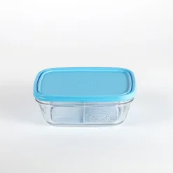 Freshbox - Boite de conservation rectangulaire couvercle bleu 1,65L