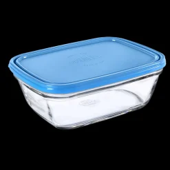 Freshbox - Boite de conservation rectangulaire couvercle bleu 1,65L