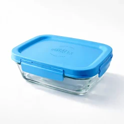 Freshbox - Boite de conservation à ailette couvercle bleu 1.1L