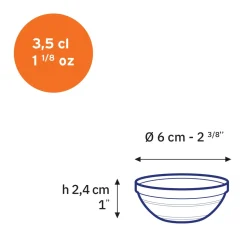 Le Gigogne - Coupelle en verre Empilables 3,5cl - 6cm