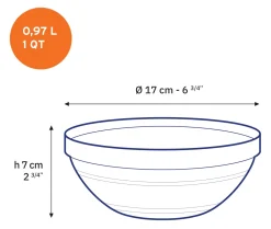 Le Gigogne - Saladier en verre transparent Empilable 97cl - 17cm