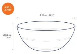 Le Gigogne - Saladier en verre transparent 26cm - 3,55L
