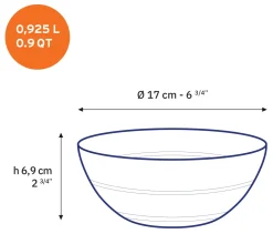 Le Gigogne - Saladier en verre transparent 17cm - 92,5cl