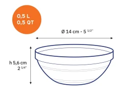 Le Gigogne - Saladier en verre Empilable 50 cl - 14 cm Vert