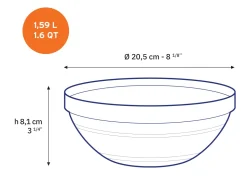 Le Gigogne - Saladier en verre Empilable 1,59L - 20,5cm Vert