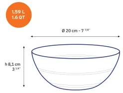 Le Gigogne - Saladier en verre transparent 20cm - 159cl