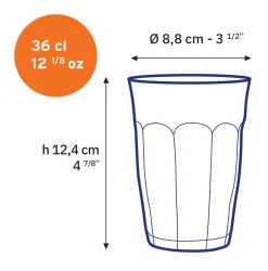 Le Picardie - Verre à eau - Bleu Marine - 36cl