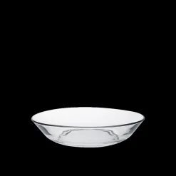 Lys - Assiettes creuses en verre transparent x6 - 17,5cm