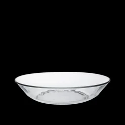 Lys - Assiettes creuses en verre transparent x6 - 21cm