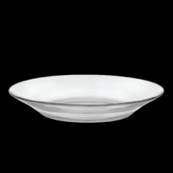 Lys - Assiettes creuses en verre transparent x6 - 23cm