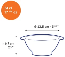 Lys - Bol en verre Saphir à oreilles 51cl