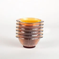 Lys - Bol en verre Vermeil à oreilles 51cl