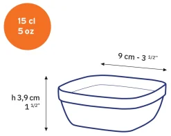 Lys - Coupelle carrée transparente 15cl