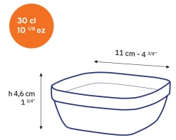 Lys - Coupelle carrée transparente 30cl