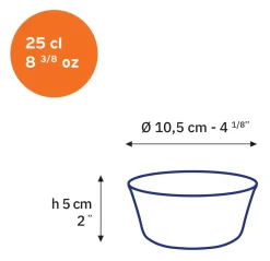 Lys - Coupelle en verre 10,5 cm - 25cl - Sépia