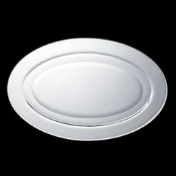 Lys - Plat de service en verre transparent ovale 36cm