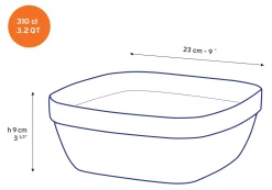 Lys - Saladier carré transparent 3,1l