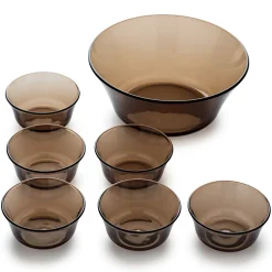 Lys - Saladier (2.2L) et petites coupelles de service (25cl) / Sepia