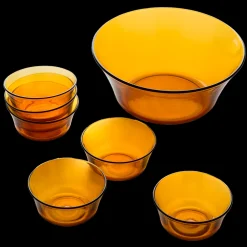 Lys - Saladier (2.2L) et petites coupelles de service (25cl) / Vermeil