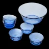 Lys - Saladier (2.2L) et petites coupelles de service (25cl) / Marine