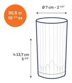 Manhattan - Verre à cocktail hauts transparents 30,5 cl