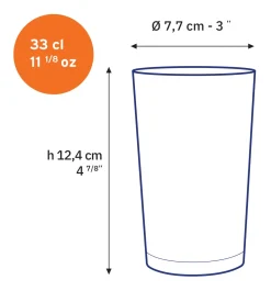 Unie - Verre transparent 33 cl
