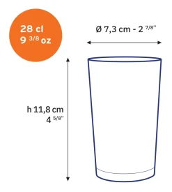 Unie - Verre transparent 28 cl
