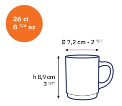 Versailles - Mug en verre Gris 26 cl